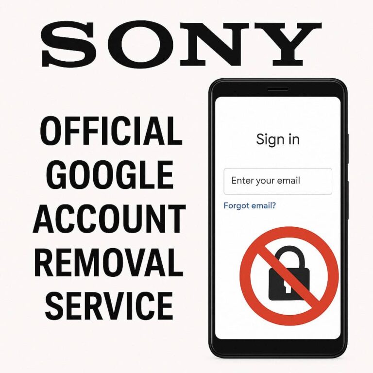 سزویس رسمی حذف گوگل اکانت سونی
